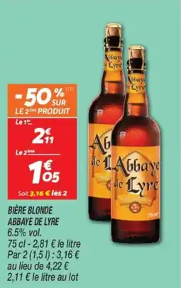 Netto Bière blonde abbaye de lyre offre