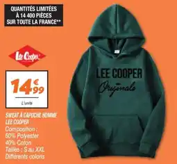 Netto Sweat à capuche homme lee cooper offre
