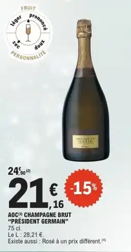 E.Leclerc Aoc champagne brut président germain offre