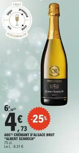 E.Leclerc Aoc crémant d'alsace brut albert schoech offre