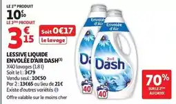 Auchan Supermarché Dash - lessive liquide envolée d'air offre
