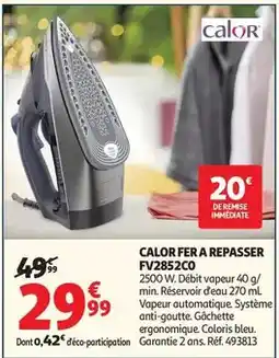 Auchan Supermarché Calor - fer a repasser fv2852co offre