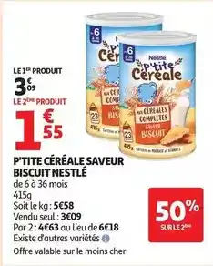 Nestlé - p'tite céréale saveur biscuit
