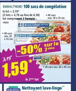 Norma EMBAL'FROID 100 sacs de congélation offre