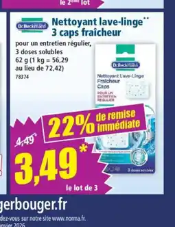 Norma DR BECKMANN Nettoyant lav-ling 3 caps fraîcheur offre
