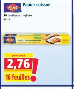 Norma ALBAL Papier cuisson offre