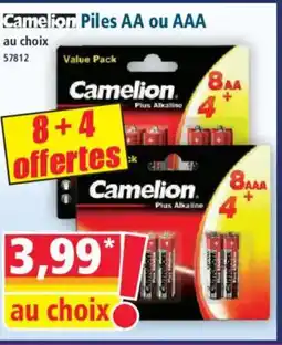 Norma CAMELION Piles AA ou AAA offre