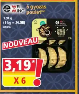 Norma WEI MING 6 gyozas poulet offre