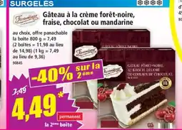 Norma FÜRSTENKLASSE Gâteau à la crème forêt-noire fraise, chocolat ou mandarine offre