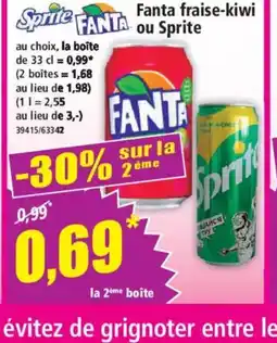 Norma SPRITE, FANTA fraise-kiwi ou Sprite offre