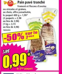 Norma Pain pavé tranché offre