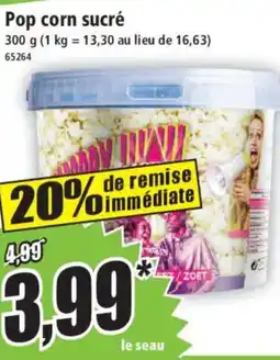 Norma Pop corn sucré offre