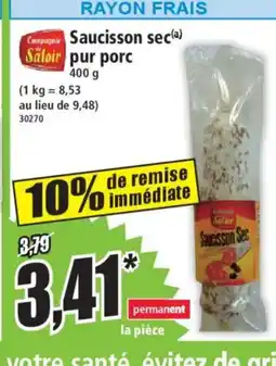 Norma Saucisson sec pur porc offre
