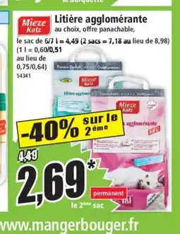 Norma MIEZE KATZ Litière agglomérante offre