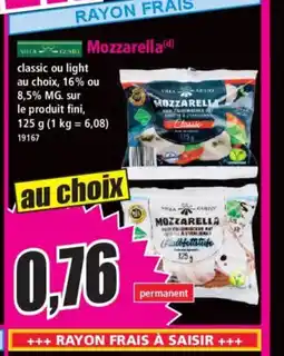 Norma VILLA GUSTO Mozzarella offre