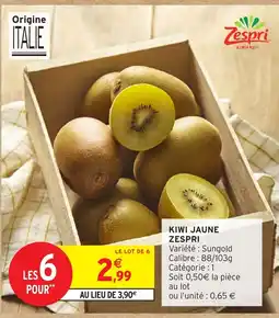 Intermarché ZESPRI Kiwi jaune offre