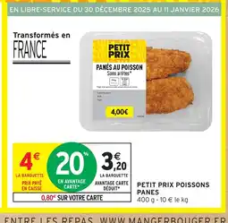 Intermarché Petit prix poissons panes offre