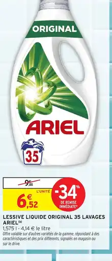 Intermarché ARIEL Lessive liquide original 35 lavages offre