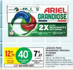 Intermarché ARIEL Lessive pods grandiose original 21 doses offre