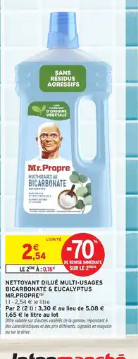 Intermarché MR PROPRE Nettoyant dilué multi-usages bicarbonate & eucalyptus offre