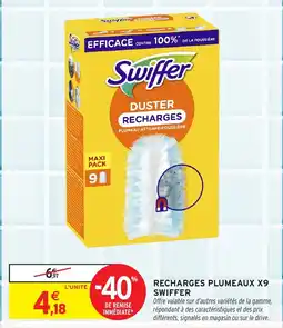 Intermarché SWIFFER Recharges plumeaux x9 offre