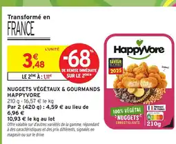 Intermarché HAPPYVORE Nuggets végétaux & gourmands offre