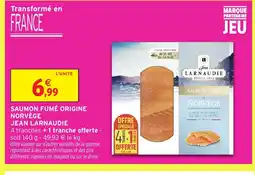 Intermarché JEAN LARNAUDIE Saumon fumé origine norvège offre