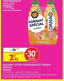 Intermarché DANAO Boisson lactée pêche/abricot format spécial offre