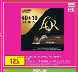 Intermarché L'OR Capsules café forza intensité 9 offre