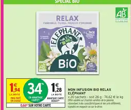 Intermarché ELÉPHANT Mon infusion bio relax offre