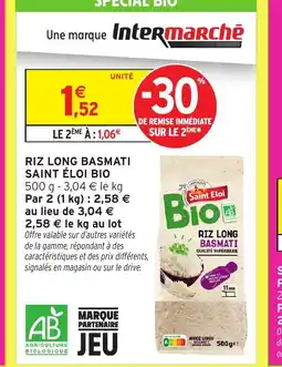 Intermarché SAINT ÉLOI Riz long basmati offre