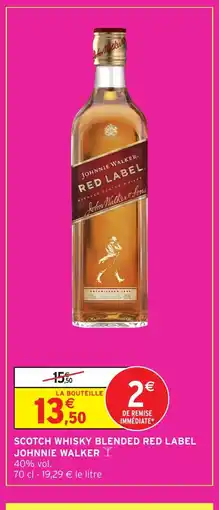 Intermarché JOHNNIE WALKER RED LABEL Scotch whisky blended offre