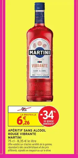 Intermarché MARTINI Apéritif sans alcool rouge vibrante offre