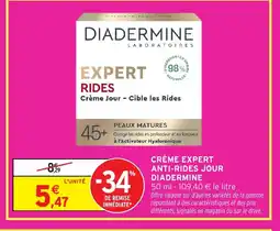 Intermarché DIADERMINE Crème expert anti-rides jour offre