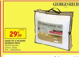 Intermarché GEORGES RECH Couette 4 saisons offre