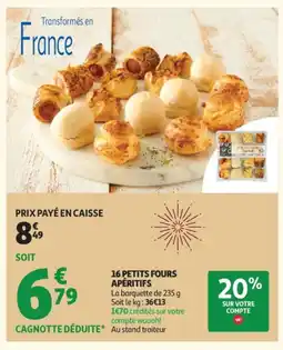 Auchan 16 petits fours apéritifs offre