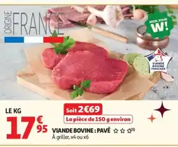 Auchan Viande bovine: pavé offre