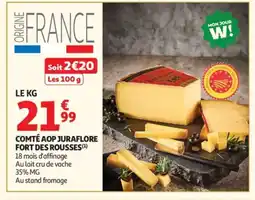 Auchan Comté aop juraflore fort des rousses offre