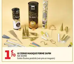 Auchan Le cierge magique forme sapin offre