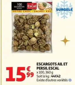 Auchan ESCAL Escargots ail et persil offre