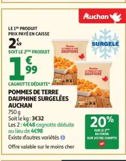 Auchan AUCHAN Pommes de terre dauphine surgelées offre