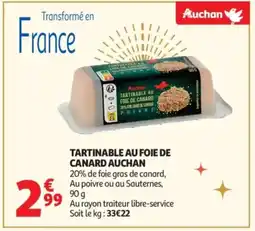 Auchan AUCHAN Tartinable au foie de canard offre