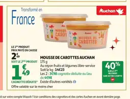 Auchan AUCHAN Mousse de carottes offre