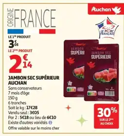 Auchan AUCHAN Jambon sec supérieur offre