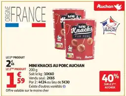 Auchan AUCHAN Mini knacks au porc offre