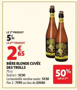 Auchan CUVÉE DES TROLLS Bière blonde offre
