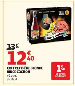 Auchan RINCE COCHON Coffret bière blonde offre