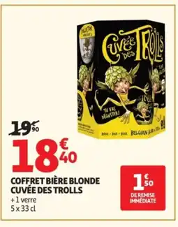 Auchan CUVÉE DES TROLLS Coffret bière blonde offre