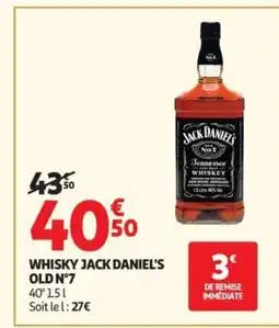 Auchan JACK DANIEL'S OLD N°7 Whisky offre