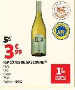 Auchan ELIA Igp côtes de gascogne offre